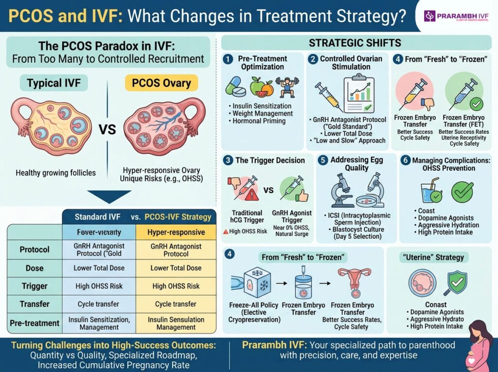 PCOS and IVF: What Changes in Treatment Strategy?