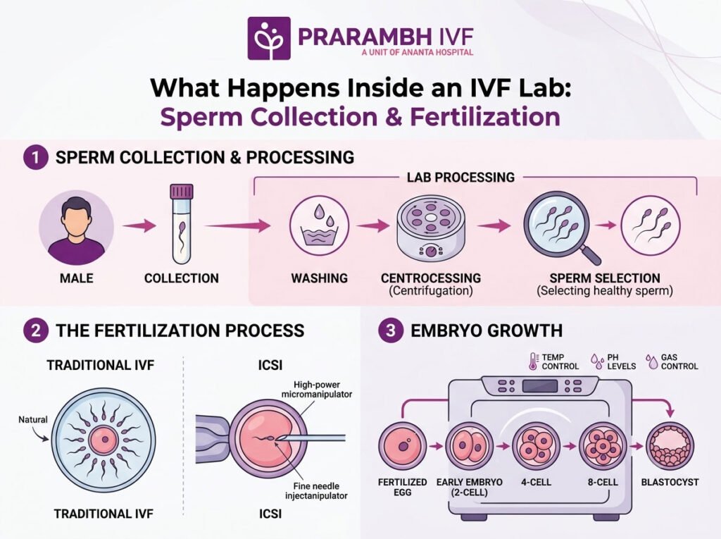 What Happens Inside an IVF Lab? Step-by-Step Guide to Sperm Collection & Fertilization