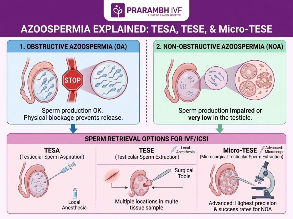 Azoospermia Explained: TESA, TESE, and Micro-TESE Options