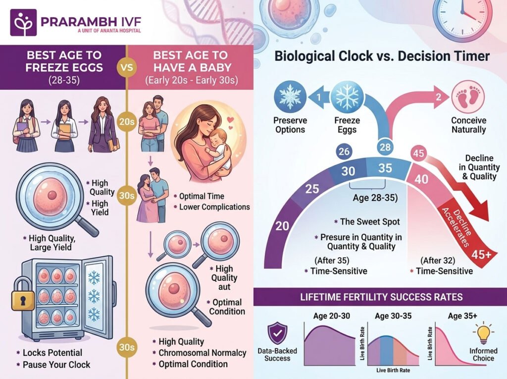 Best Age to Freeze Your Eggs vs. Best Age to Have a Baby: The Real Data